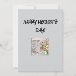 Cartão de Boas Festas do Dia das Mães