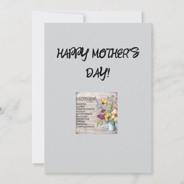 Cartão de Boas Festas do Dia das Mães (Frente)