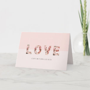 Cartão de Boas Festas do Dia das Mães 'AMOR' com R