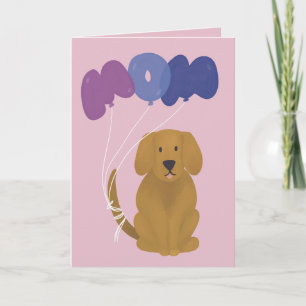Cartão de Boas Festas do Dia das Mães com Cachorro