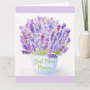 Cartão de Boas Festas do Dia das Mães em Aquarela