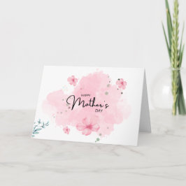 Cartão de Boas Festas do Dia das Mães Floral Minim