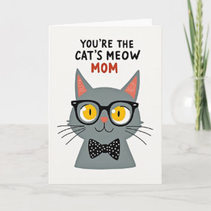 Cartão de Boas Festas do Dia das Mães Gatos Miado