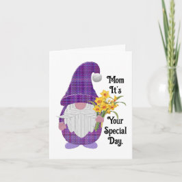 Cartão de Boas Festas do Dia das Mães Gnome