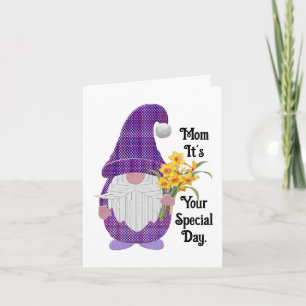 Cartão de Boas Festas do Dia das Mães Gnome