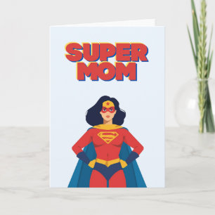Cartão de Boas Festas do Dia das Mães Super Mãe Su