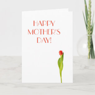 Cartão de Boas Festas do Dia das Mães Tulipa Verme