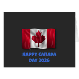 Cartão de Boas Festas do Dia do Canadá