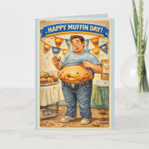 Cartão de Boas Festas do Dia do Muffin