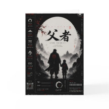 Cartão de Boas Festas do Dia do Pai Samurai Person
