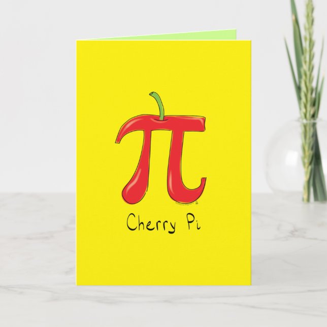 Cartão de Boas Festas do Dia do Pi - Cherry Pi (Frente)