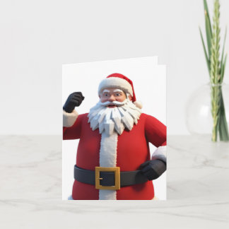 Cartão de Boas Festas do Papai Noel 3D – Festivo H