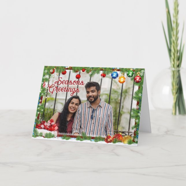 Cartão de Boas Festas Dobrado (Frente)