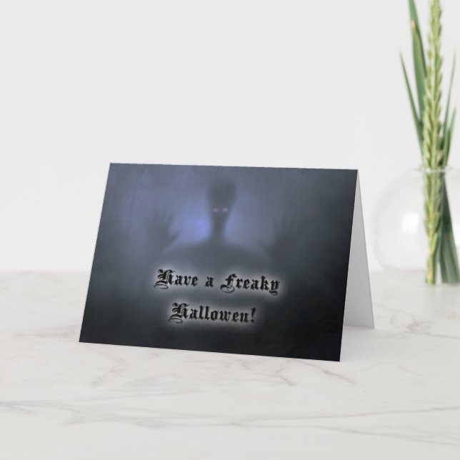 Cartão de Boas Festas Dobrado de Halloween Spookfe (Frente)