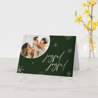 Cartão de Boas Festas Dobrável 5" x 7" Joyful Joyf