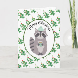 Cartão de Boas Festas Dobrável Bebendo Meu Cacau d