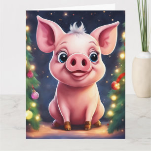 Cartão de Boas Festas Dobrável de Natal