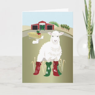 Cartão de Boas Festas Dobrável 'Meias de Natal'