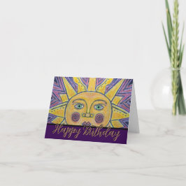 Cartão de Boas Festas Dobrável Sol em um Dia de Ne