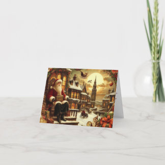 Cartão de Boas Festas Dobre Santa Vitoriano