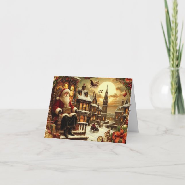 Cartão de Boas Festas Dobre Santa Vitoriano (Frente)