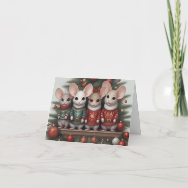 Cartão de Boas Festas dos Ratos de Natal (Frente)