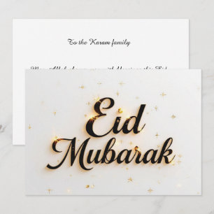 Cartão de Boas Festas Eid Mubarak Personalizado El