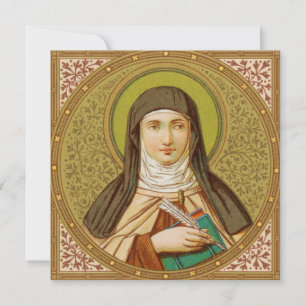 Cartão de Boas Festas em Branco St. Teresa de Ávil