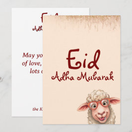 Cartão de Boas Festas Engraçado de Carneiro Eid Al