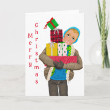 Cartão de Boas Festas "Entrega Especial para Ela"