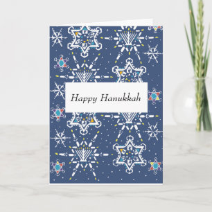 Cartão de Boas Festas Estrelas de Hanukkah