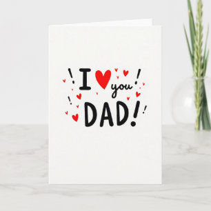 Cartão de Boas Festas 'Eu Te Amo Papai'