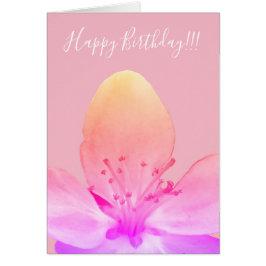 Cartão de Boas Festas Floral Personalizado de Aniv