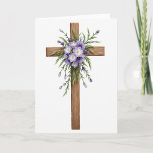Cartão de Boas Festas Floral Timber Beauty