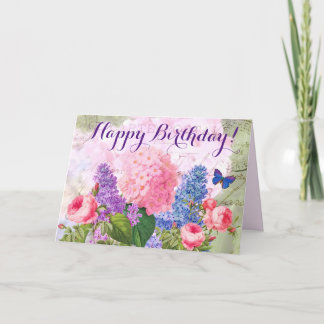 Cartão de Boas Festas Flores Redoute Aniversário