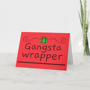 Cartão de Boas Festas Gangsta Wrapper