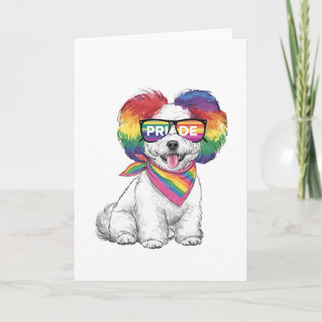Cartão de Boas Festas Geral LGBTQ+ - Filhote Arco- (Frente)