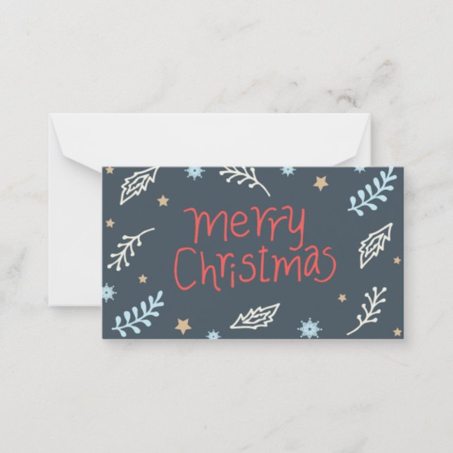 Cartão de Boas Festas Ilustrado à Mão (Frente)