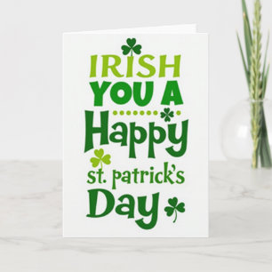 Cartão de Boas Festas Irlandês do Dia de São Patrí