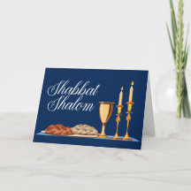 Cartão de Boas Festas Judaicas Shabbat Shalom