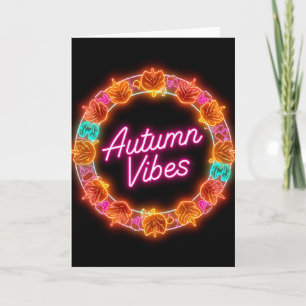Cartão de Boas Festas Neon Outono – Temporada de O