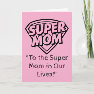 Cartão de Boas Festas para o Dia das Mães Super Mã