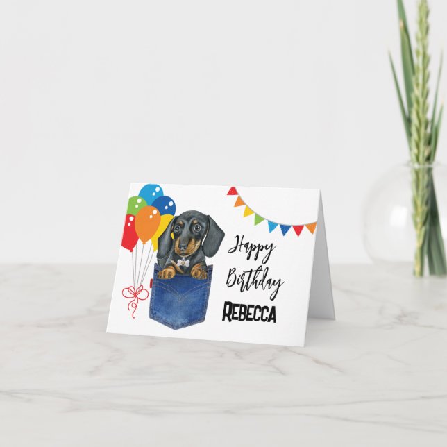 Cartão de Boas-Festas Personalizado Cachorro Salsi (Frente)