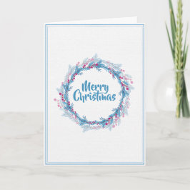 Cartão de Boas Festas Personalizado com Floral Sim