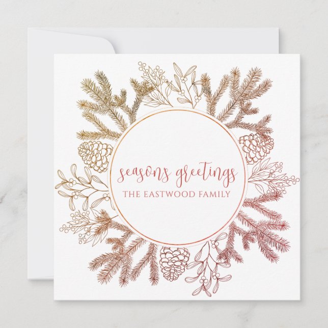 Cartão de Boas Festas Personalizado de Boas Festas (Frente)