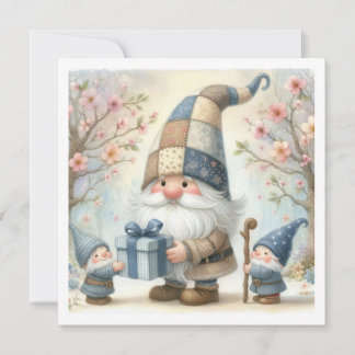 Cartão de Boas Festas Plano-Gnome Dia dos Pais