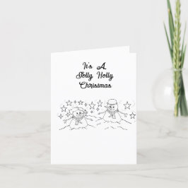 Cartão de Boas Festas: Sr. e Sra. Frosty