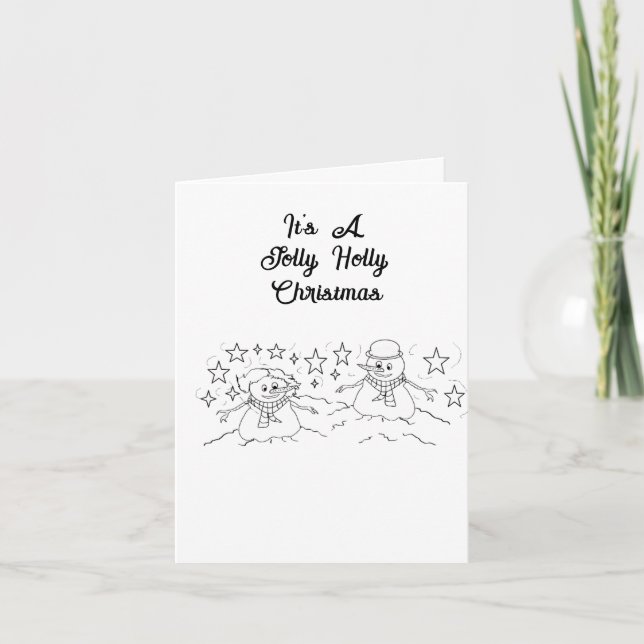 Cartão de Boas Festas: Sr. & Sra. Frosty (Frente)