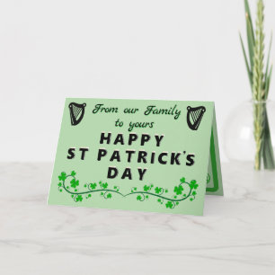 Cartão de Boas Festas St Patrick Dobrado