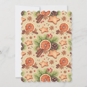 Cartão de Boas Festividades Plano com Temática de 